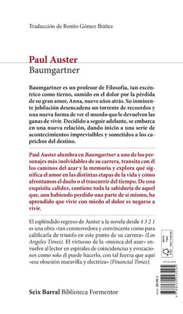 Paul Auster NOVELA BAUMGARTNER COMPRA LIBROS CON ENVÍO GRATIS AEN SANTIAGO Y EN TODO CHILE