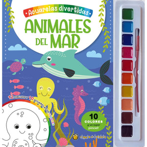 EL GATO DE HOJALATA INFANTIL ACUARELAS DIVERTIDAS: ANIMALES DEL MAR