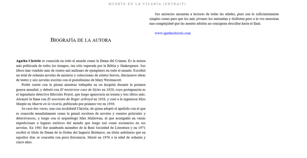 Agatha Christie NOVELA MUERTE EN LA VICARIA