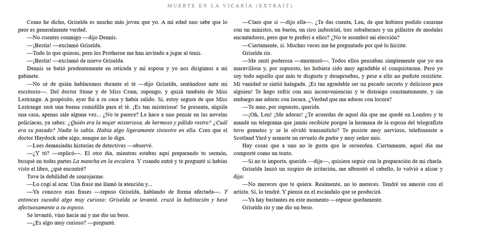 Agatha Christie NOVELA MUERTE EN LA VICARIA