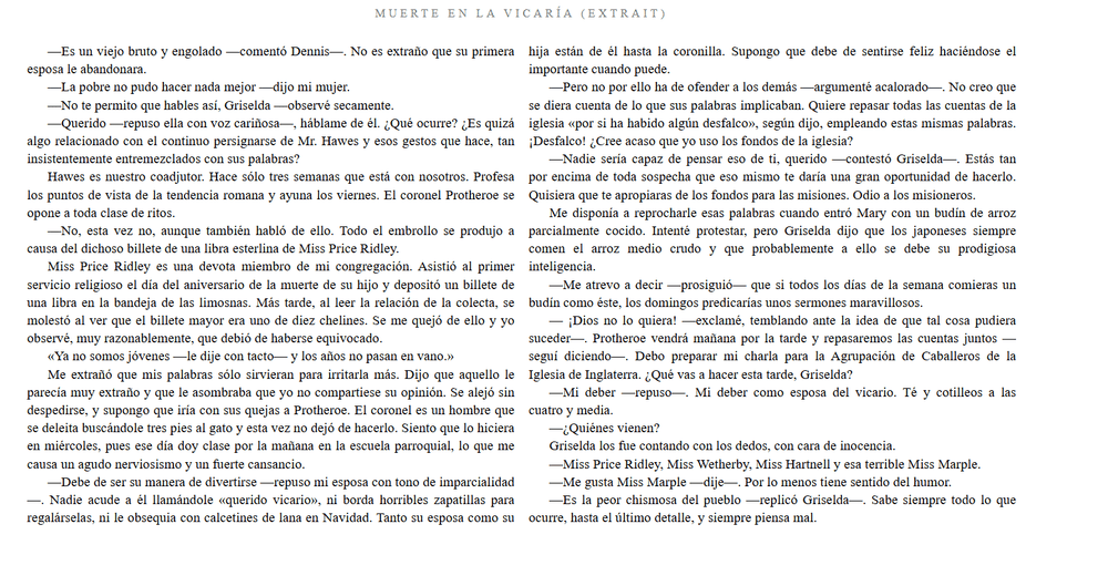 Agatha Christie NOVELA MUERTE EN LA VICARIA