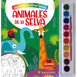 EL GATO DE HOJALATA INFANTIL ACUARELAS DIVERTIDAS: ANIMALES DE LA SELVA